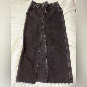 Express high waisted denim maxi skirt